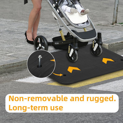 DEXSO Rubber Foldable 35.5 in. L Threshold Ramp