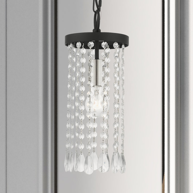 1 - Light Single Pendant, Black