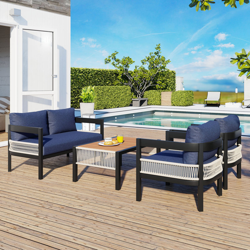 Patio Dining Sets, Dark Blue