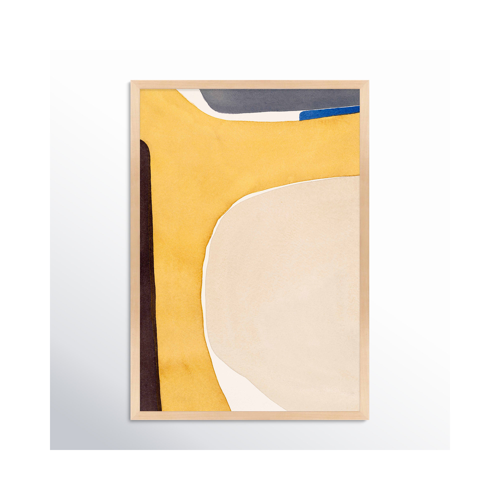 Hint Of Cobalt by Julia Balfour, 20" H x 14" W x 1.25" D, Maple Picture Framed Paper