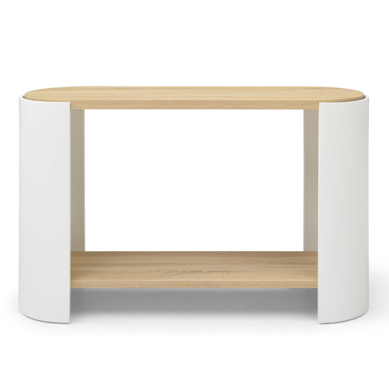 Table de bout, petite table d'appoint, table de chevet avec tablettes de rangement à 2 couches, table de canapé pour petits espaces, salon, chambre à coucher, structure stable, assemblage facile,