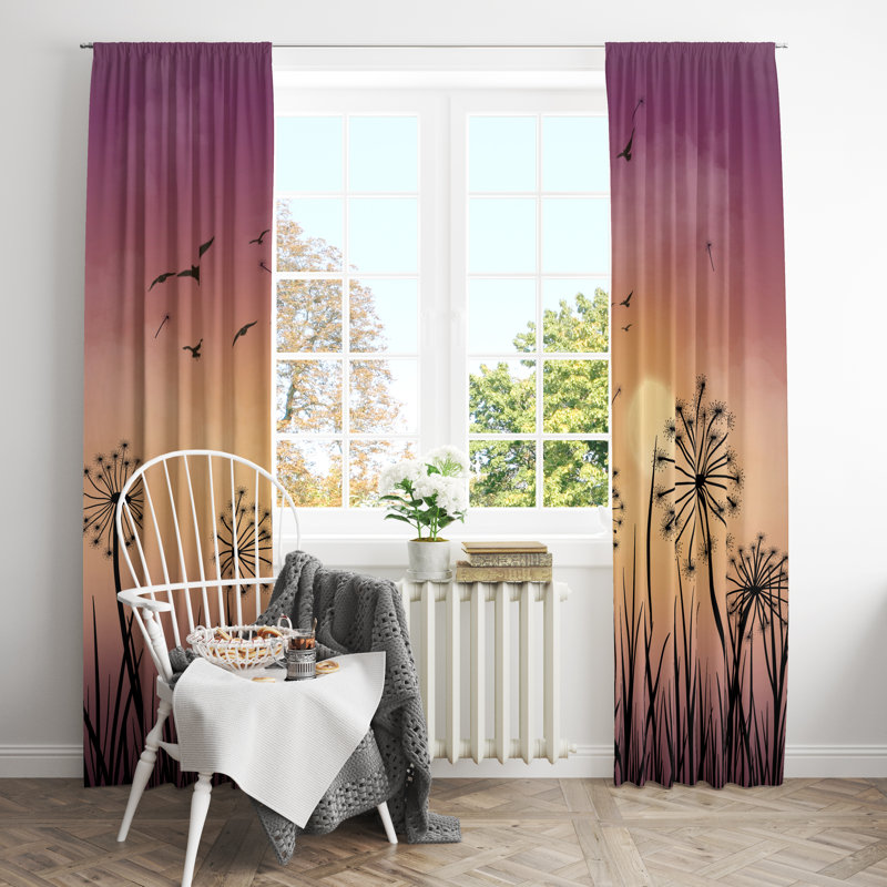 Semi Sheer Curtain, 56" W x 78" L