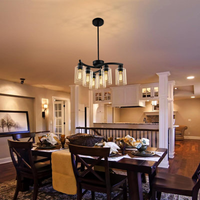 Modern Farmhouse Black Chandelier