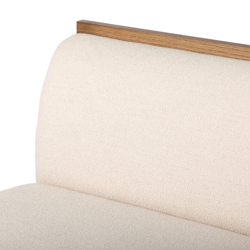 Priscilla RAF Dining Bench-72"-Crypton Wayfarer Snow, 32" H x 49" W x 26.5" D