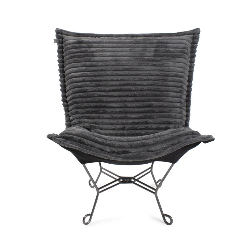 Fauteuil gonflable Shar Pei gris anthracite, Gris anthracite