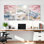 «Cherry Blossom Mountain Landscape», ensemble de 3 reproductions d'art sur toile tendues