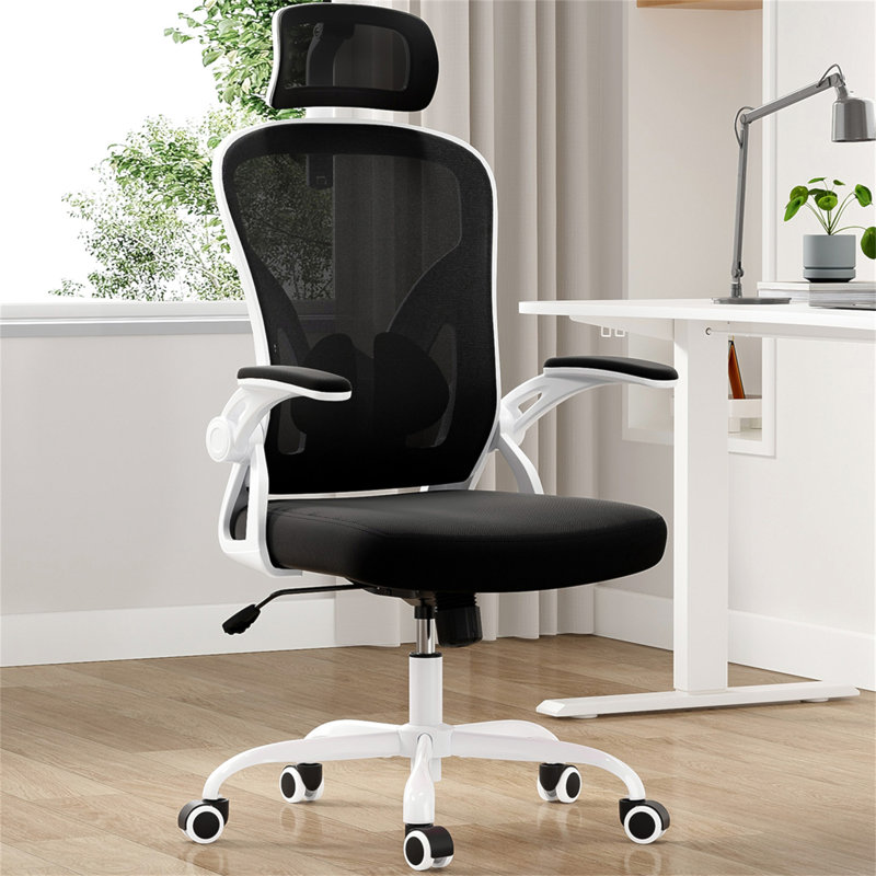 Ergonomic Office Chair, Home Office Desk Chair With Headrest, High Back Computer Chair With Armrests And Adjustable Lumbar Support For Home Office Study Room