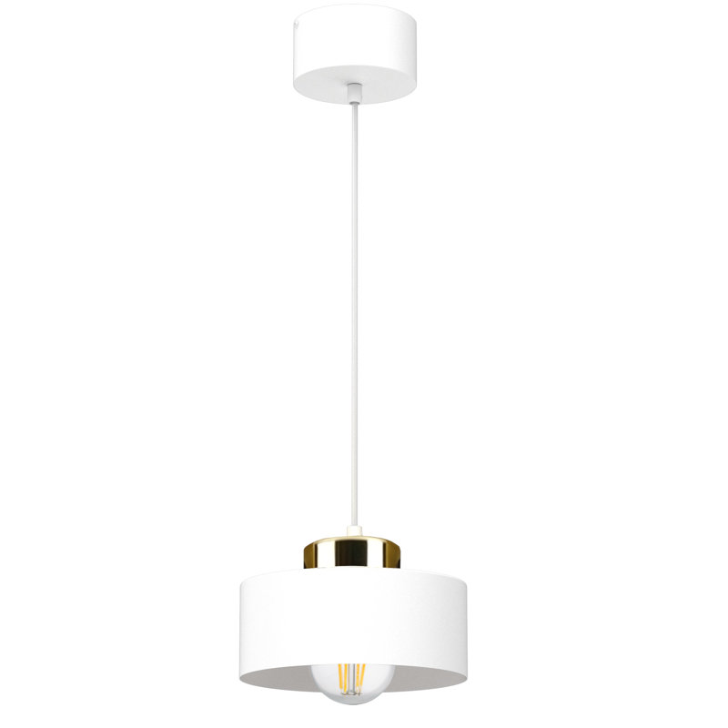 1 - Light Drum Pendant, White