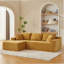 Boneless L-Shaped Cloud Sectional Sofa With Deep Seat, No Assembly Required, Modular Sleeper For Living Room And Apartment Use.-1095922706-1095922710