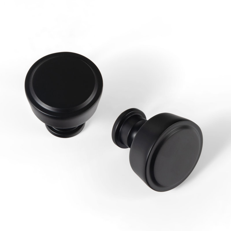 1.23" Diameter Mushroom Knob Multiple Pack, Black