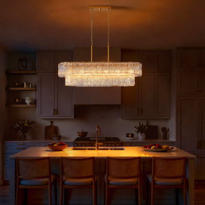 Mercer41 6 Light Gold 2-Tiered Chande...