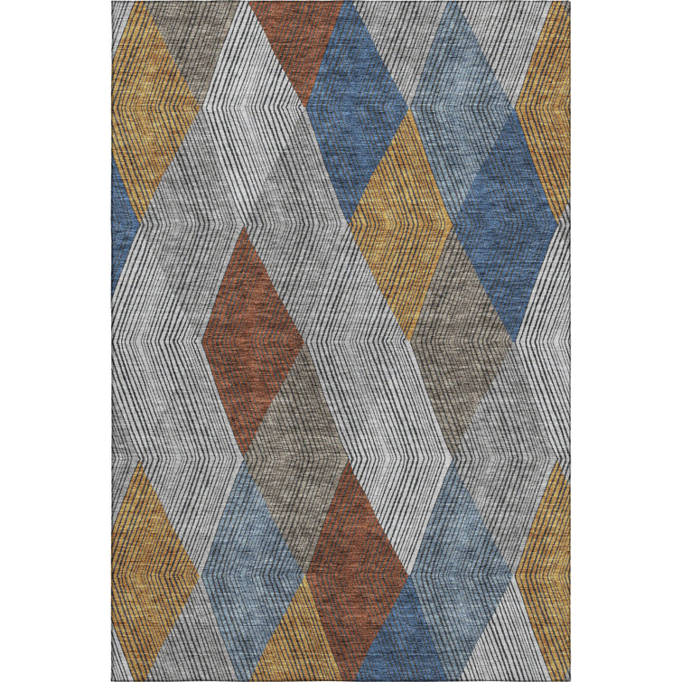 Premium Machine Washable Prisco Gray Rug