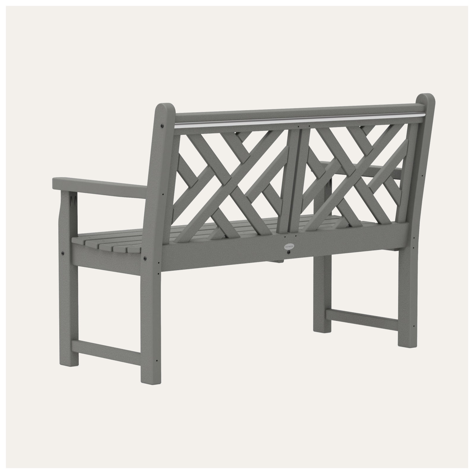 POLYWOOD Chippendale 48" Bench, Slate Gray