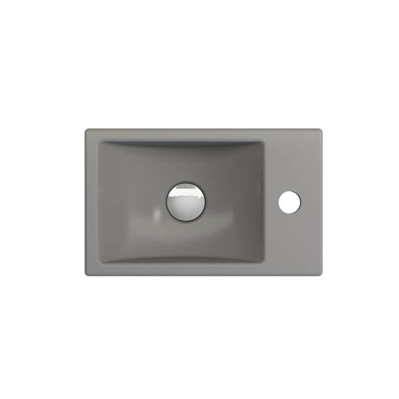 Milano 14.57'' L Bathroom Sink, Matte Gray