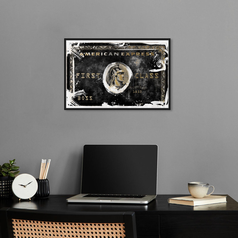 «Black Card Living Canvas Mancave Art Prints» par Notoriart, Cadre noir, H 17 po x l 25 po