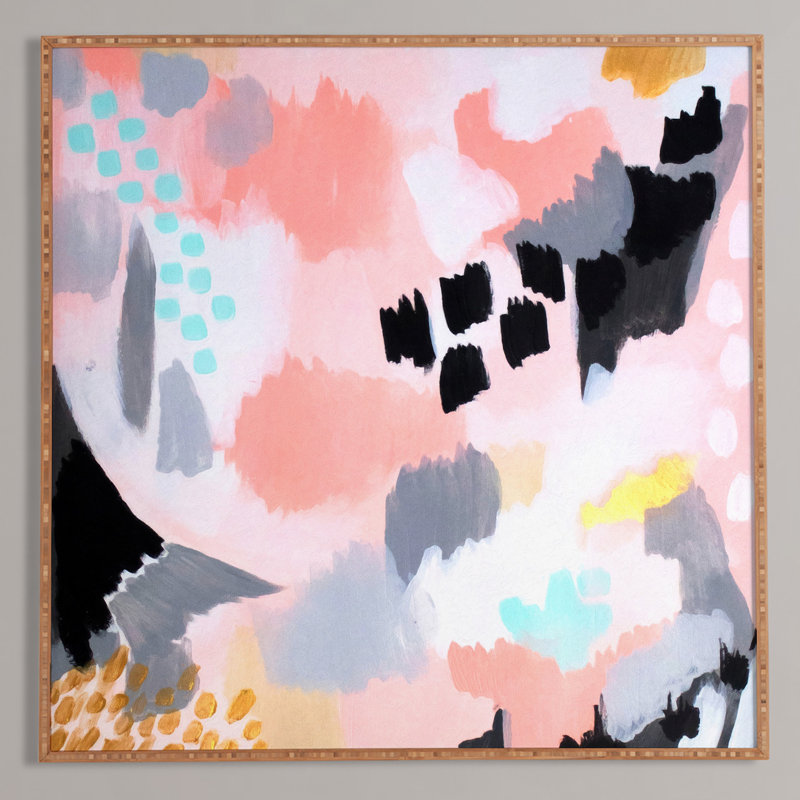 « serenity abstract », reproduction d’art encadrée, H 20" x l 20" x P 1"