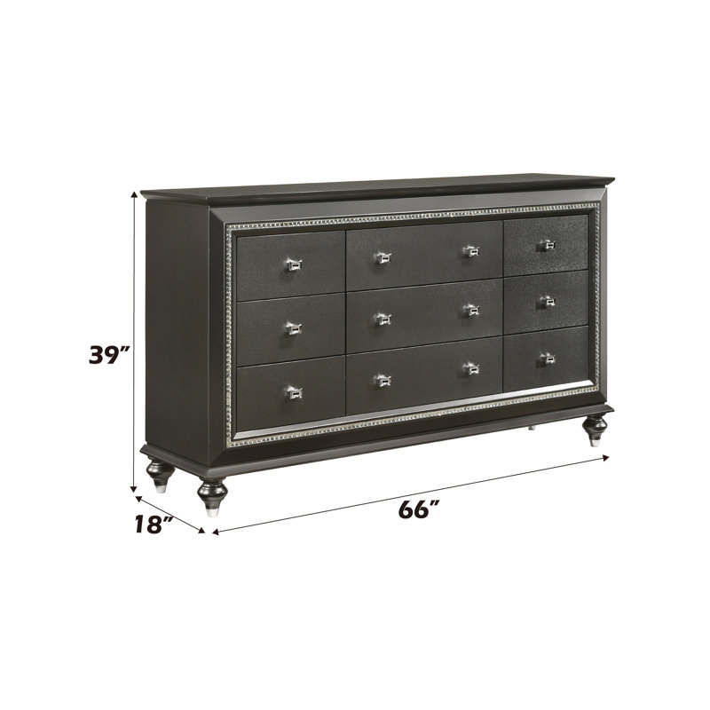 Commode Kaitlyn, Gris argenté