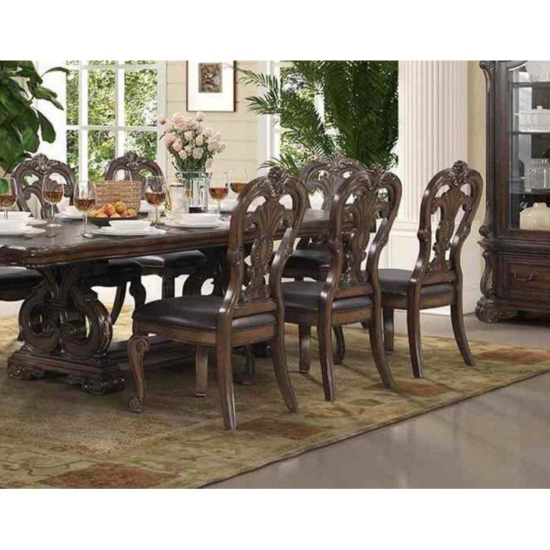 Chaise d'appoint 2 pièces de style traditionnel