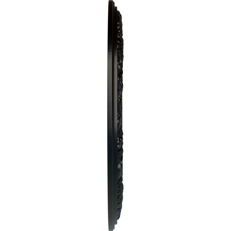 Médaillon de plafond 24 po x 4 po x P 1 1/2 po Swindon (convient aux auvents jusqu'à 6 1/8 po), Noir de jais