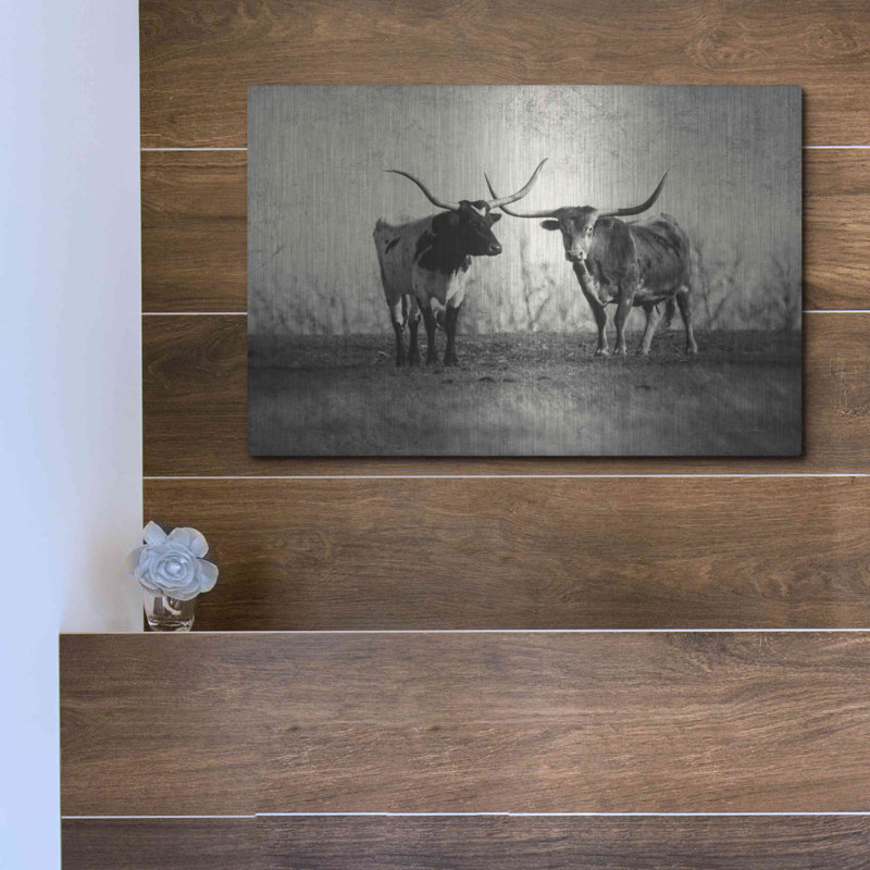 «Longhorns» par Debra Van Swearingen, H 12 po x l 16 po