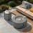 2-piece Outdoor Propane Fire Pit Table Set With Tank Cover Table