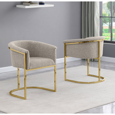 Chaises d'appoint en tissu avec base Boucle