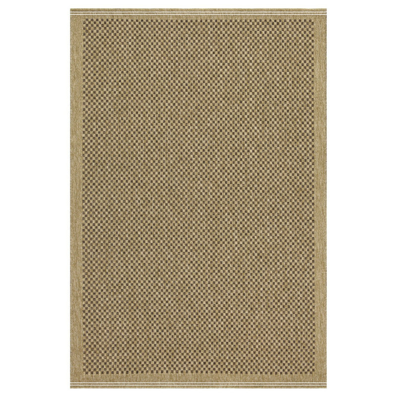 Jute/Mocha Indoor/Outdoor Area Rug, Rectangle 7'10" x 10'3"