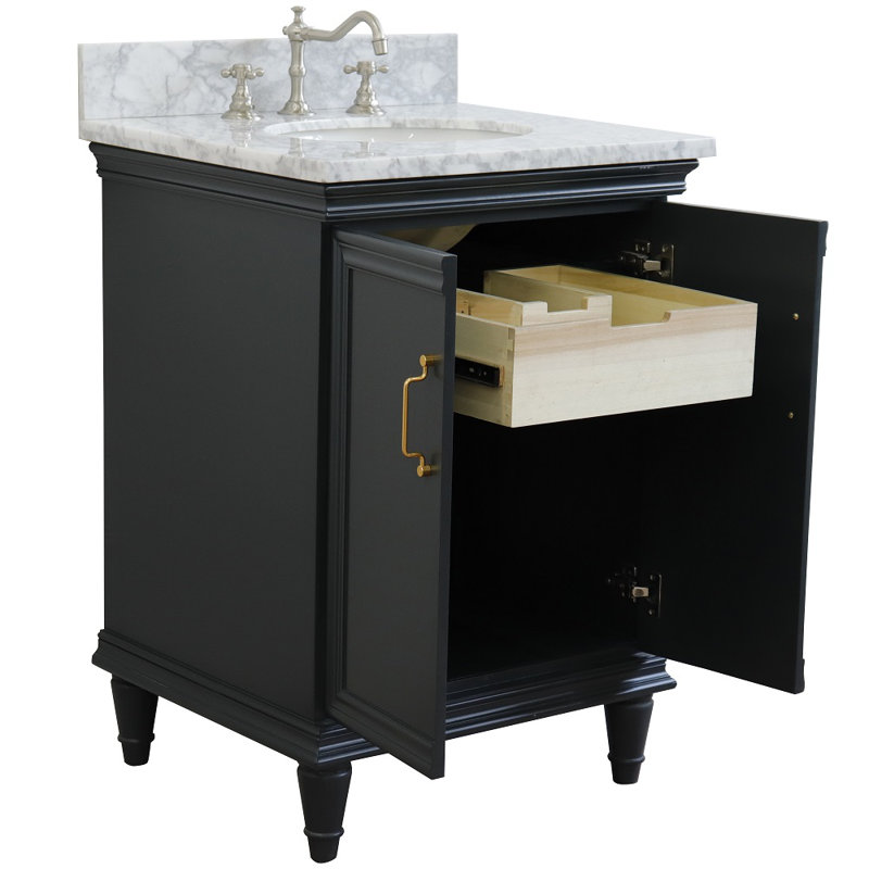 Ensemble de meuble-lavabo pour salle de bain simple 25 po Huntingdon, Gris foncé