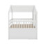 Full Size Wooden House-Shaped Loft Bed With Roof, Windows, 4 Storage Drawers-114294603