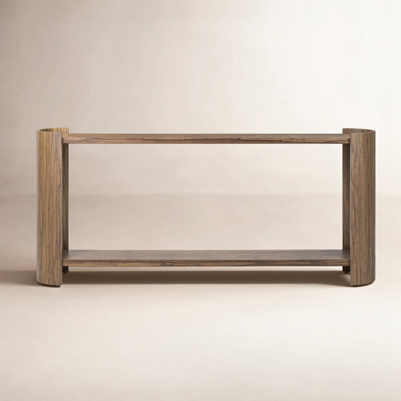 Beton Damari Console Table-Medium Brown Limba