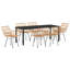 Eliezel 6 - Person Patio Dining Set with Rectangular Table-1571928934
