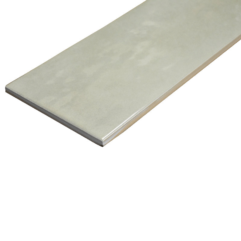 Aura Glossy Subway Ceramic Wall Tile 4x12 - Ideal for backsplashes, accent walls and decorative features, Silver