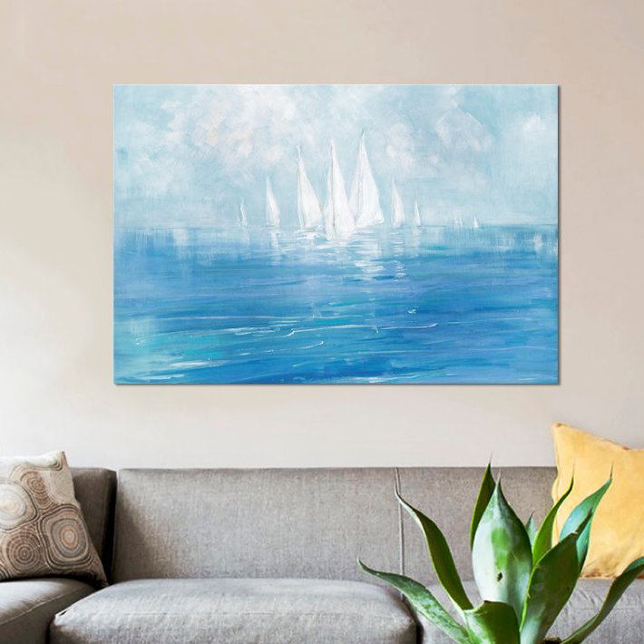 « set voile », impression sur toile, H 12 po x l 18 po x P 1,5 po, Pas de tapis, Toile tendue