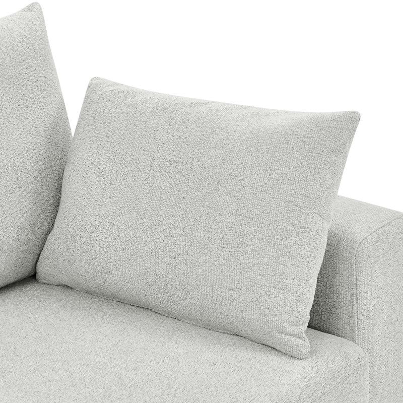 Causeuse légère en polyester de 71 po Brooklington, facile à déplacer, pour 2 personnes, Blanc