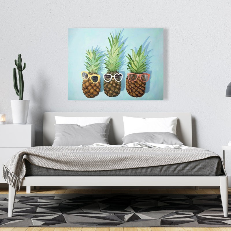 Summer Pineapples - Toile de chambre à coucher gastronomique pour la décoration intérieure