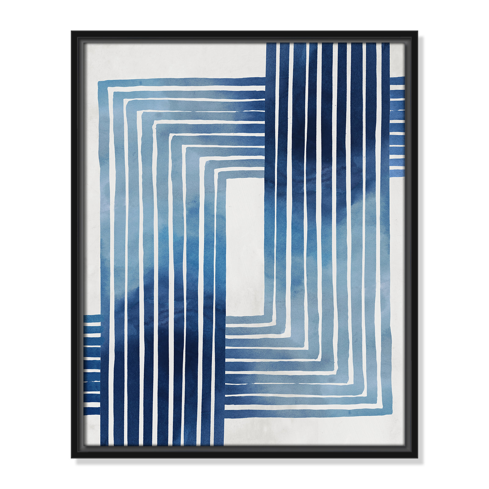 In Unison by Eva Watts - Painting Print, 21.5" H x 17.5" W x 2" D, Black Framed Canvas