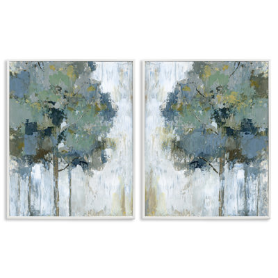 Tree Impressions Abstract 2 PC Giclee Art Set by Nan