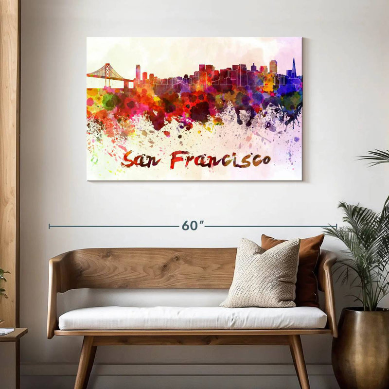 Couleurs de l'horizon de Sir Francisco à San Francisco, H 30 po x l 45 po