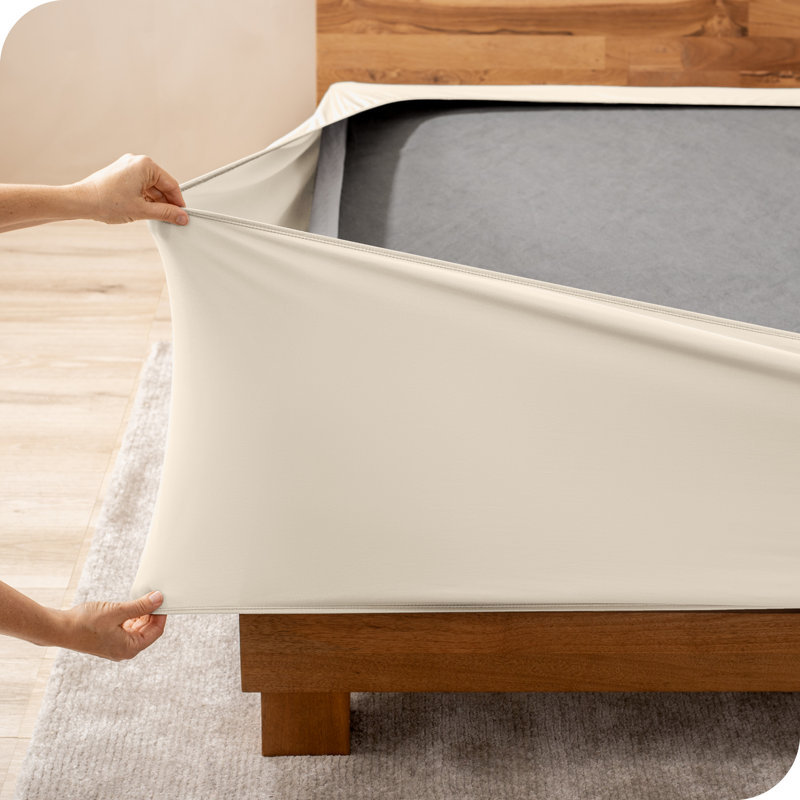 Housse de sommier enveloppante, Sable, Complète