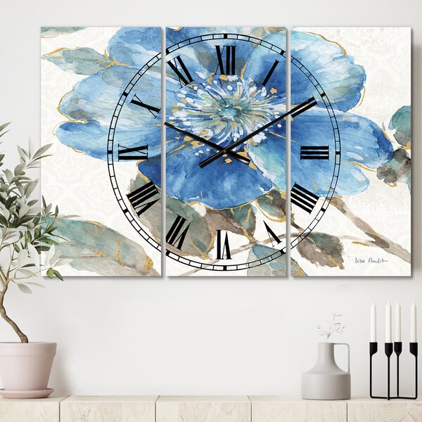 Bless international Indigold Watercolor Flower I - Traditional wall ...