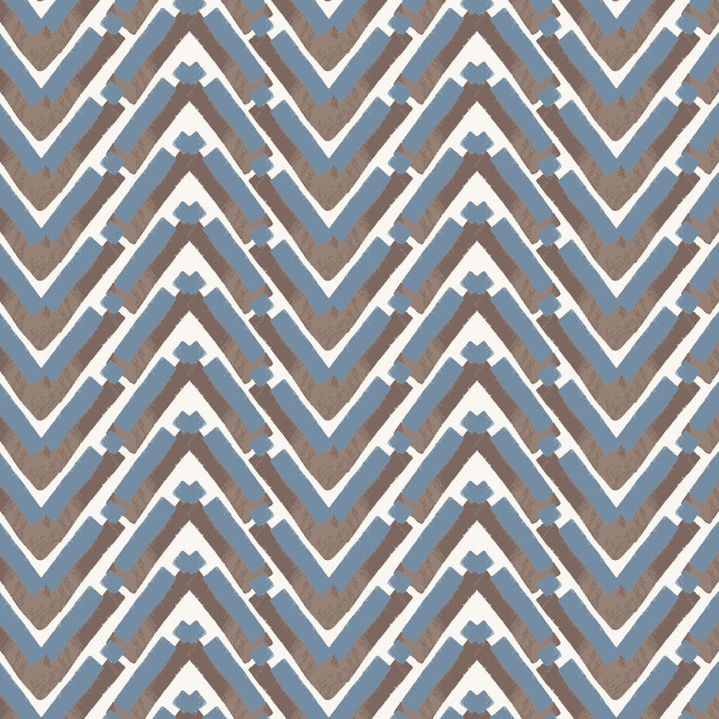 Banc rembourré Barley, Chevron océan Stroke