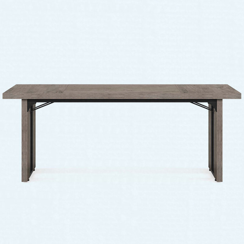 Table de salle à manger rectangulaire Baron, Gris délavé