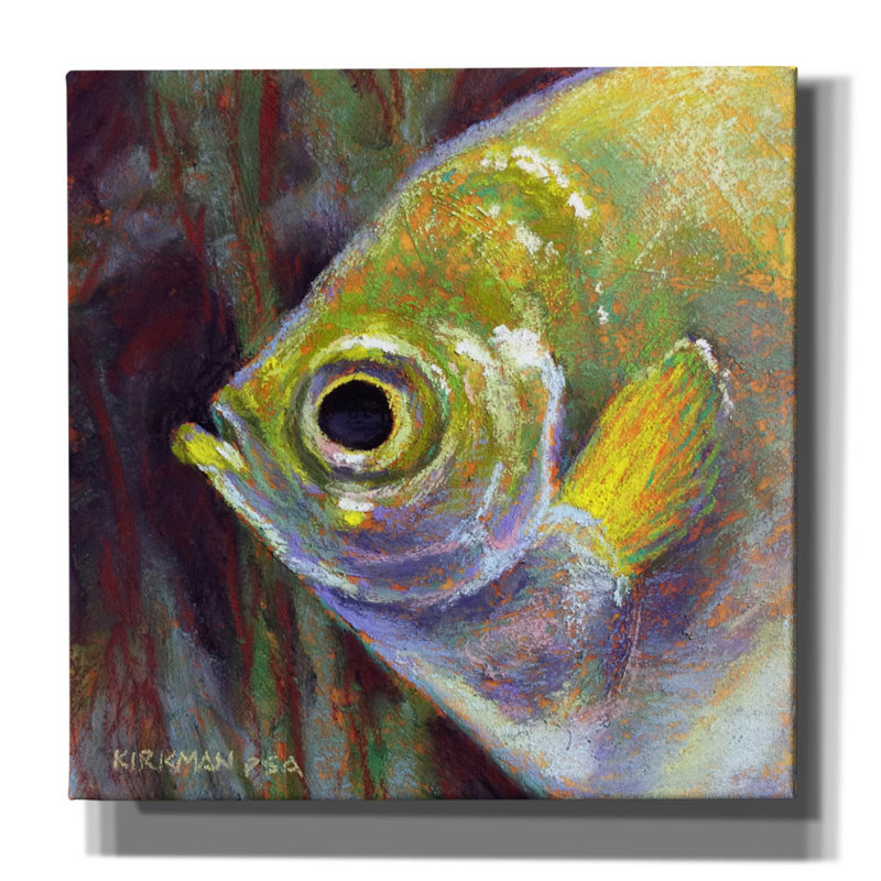 «Profile Of An Angelfish» par Rita Kirkman, art mural sur toile, H 26 po x l 26 po