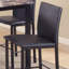 Chaises de salle à manger à hauteur de comptoir en métal Citico avec structure en métal noir, ensemble de 4