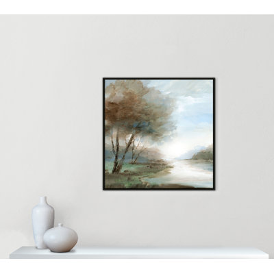 Peaceful River - Square Version Print par Nan