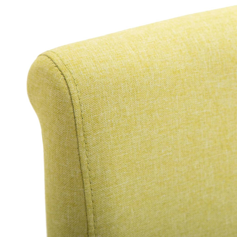 Chaise d'appoint rembourrée avec structure en bois, Vert, 4