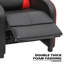 Fauteuil de jeu inclinable de massage, fauteuil de jeu vidéo en cuir PU avec télécommande et support de bois-1427865335