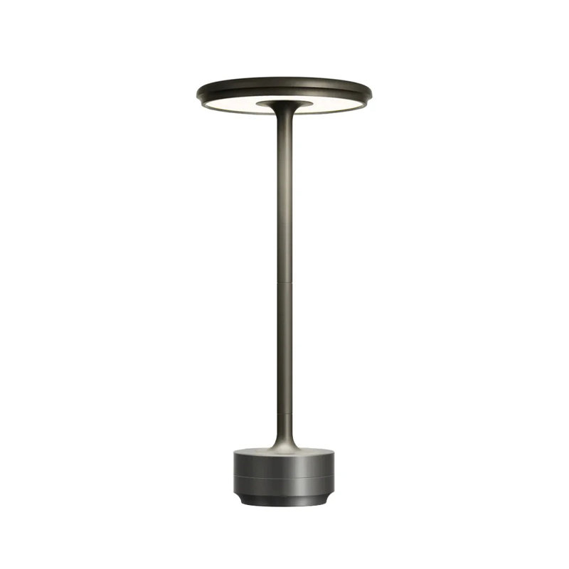 Modern Led Table Lamps, Dimmable Touch Control, Rechargeable, Portable Desk Lamps For Home, Office, And Bedroom, Black
