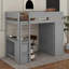 Lit mezzanine en bois avec placards, armoire et bureau à 2 tiroirs-1238388736-1238388737