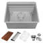 Lavabo sous-comptoir à planche à laver sous plan de lavage en acier inoxydable 23 x 19 x 12 po Ruvati